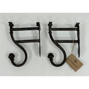 Set of 2 New Iron Coat Hooks - Rustic Home Decor. KK527